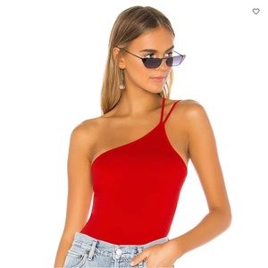 Revolve Lexis Bodysuit in Red